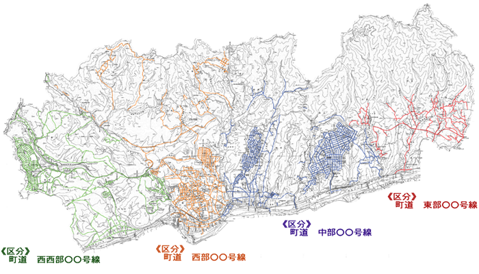 町道認定路線網図