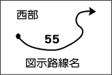 大淀町認定路線網図　例